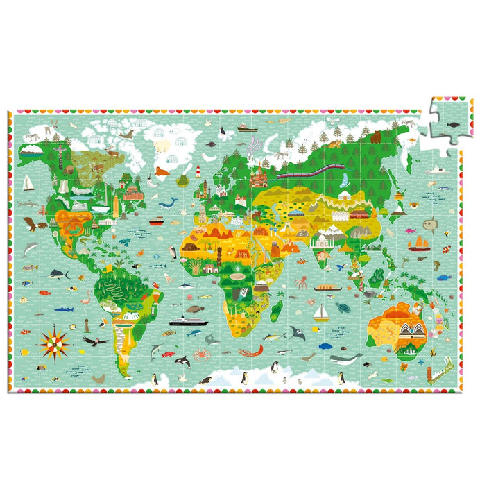DJECO observation puzzle tour du monde 6 yrs+/ 200 pcs