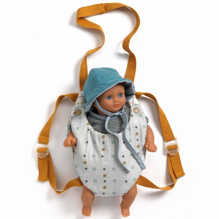 DJECO doll carrier blue gray 3 yrs+
