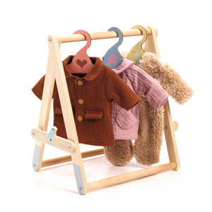 DJECO doll clothes rack + hangers 3 yrs+