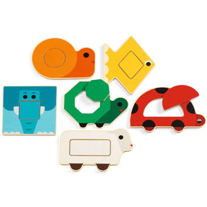 DJECO puzzle Duo Basic 12 m+/ 6 x 2 pcs