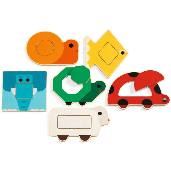 DJECO puzzle Duo Basic 12 m+/ 6 x 2 pcs
