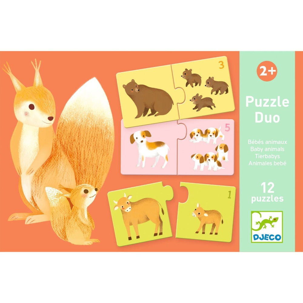 DJECO puzzle duo articulo animals 2 yrs+ DJ08197
