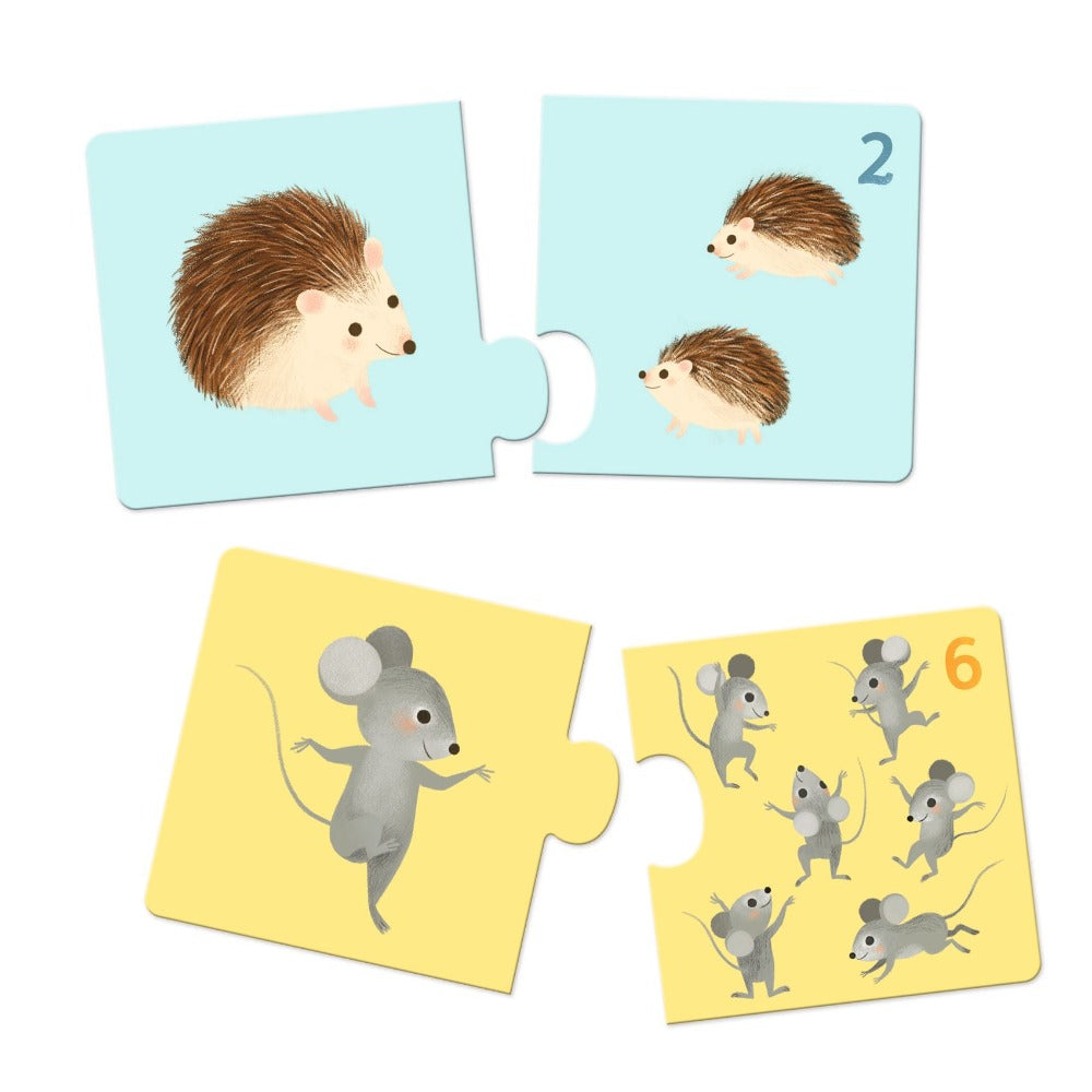 DJECO puzzle duo articulo animals 2 yrs+