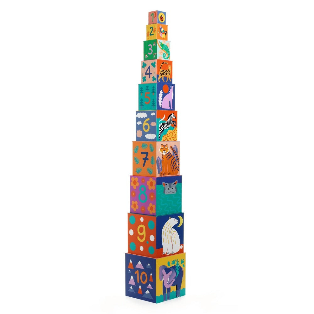 DJECO stacking tower friends 12 months+ DJ08511