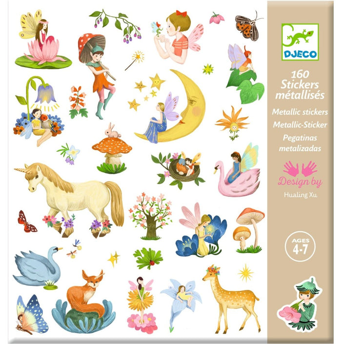 DJECO stickers Fantasy metallic 4 yrs+