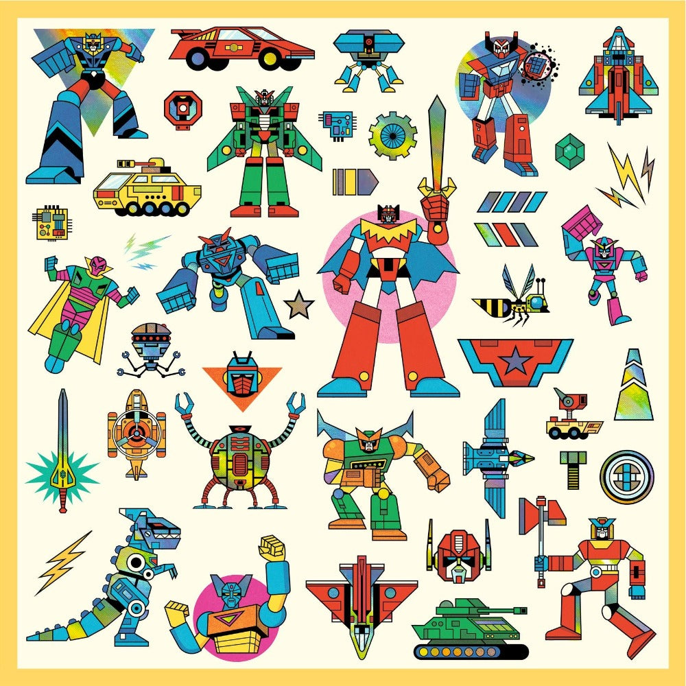 DJECO stickers Robots metallic 4 yrs+ 3070900092761