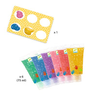 DJECO finger paint glitter 6 x 75ml