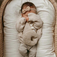 Dappermaentje pacifier cloth moon teddy beige