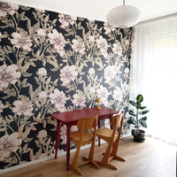 Dekornik wallpaper sample Peonies navy blue
