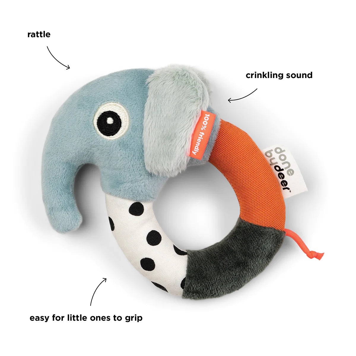 Done by Deer rattle giraffe blue 3 m+