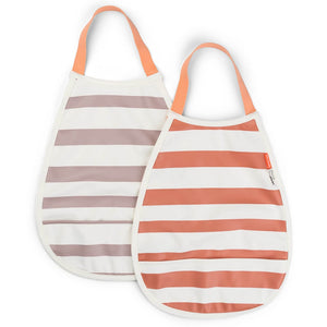 Done by Deer bibs stripes papaya