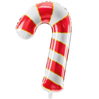 Foil balloon candy cane red white 82 cm