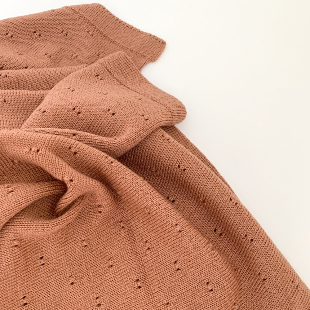 HVID baby blanket Bibi brick 100% merino wol, fine Italian