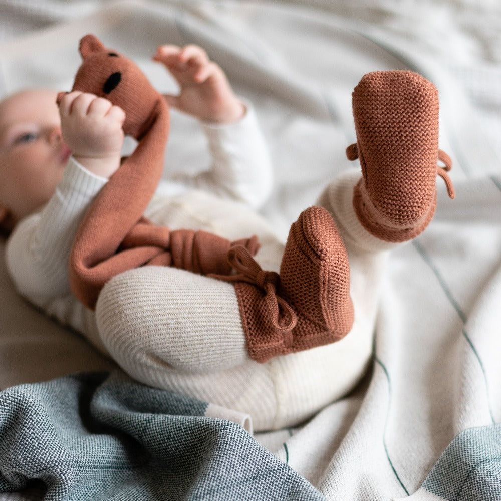 HVID cuddle cloth Teddy tokki brick 100% merino wol