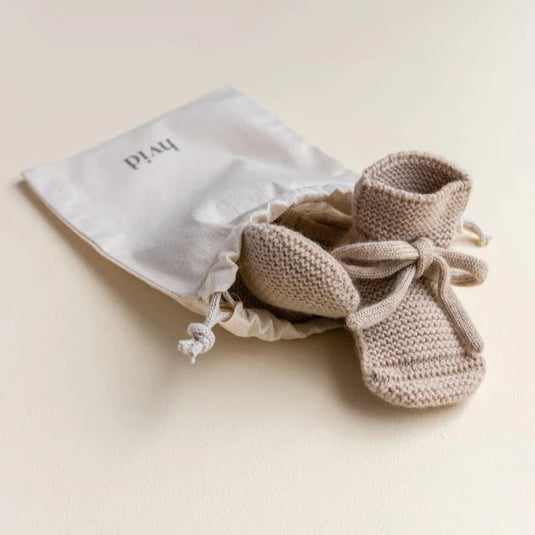 HVID slippers off white 0-12 months