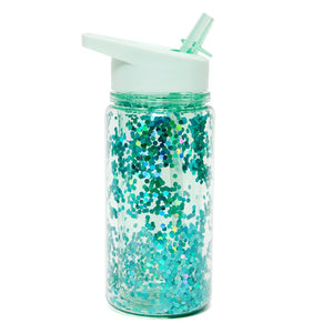 Petit Monkey drinking bottle glitter green lily