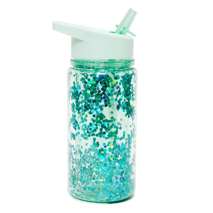 Petit Monkey drinking bottle glitter green lily