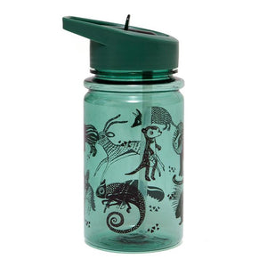 Petit Monkey drinking bottle Black animals sage