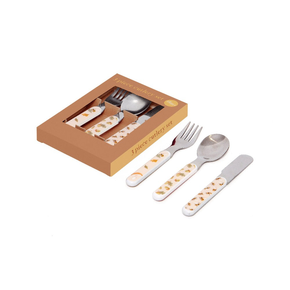 Buy Petit Monkey cutlery set bear sage
