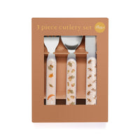 Petit Monkey cutlery set bear sage