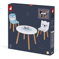 JANOD children's table + chairs Polar