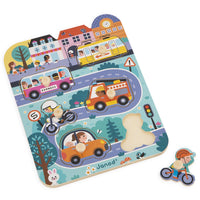 JANOD button puzzle in the city 18 months +