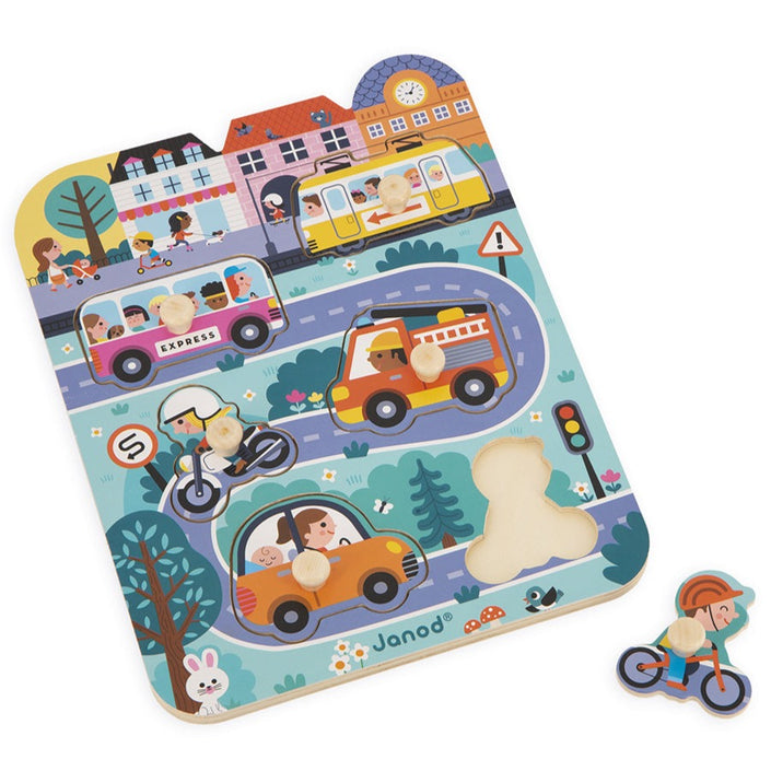 JANOD button puzzle in the city 18 months +