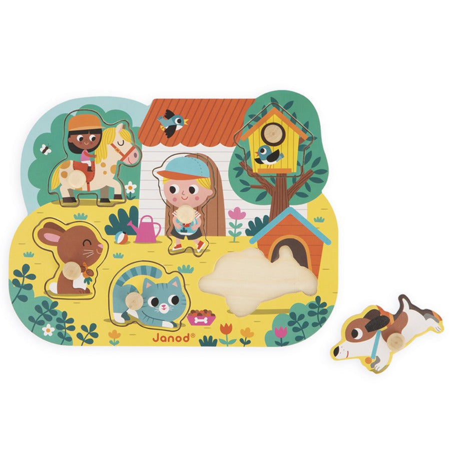 Buy JANOD button puzzle countryside 18 months+
