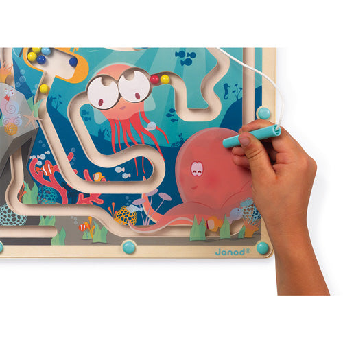 JANOD magnetic maze ocean 2yrs+ FSC hout