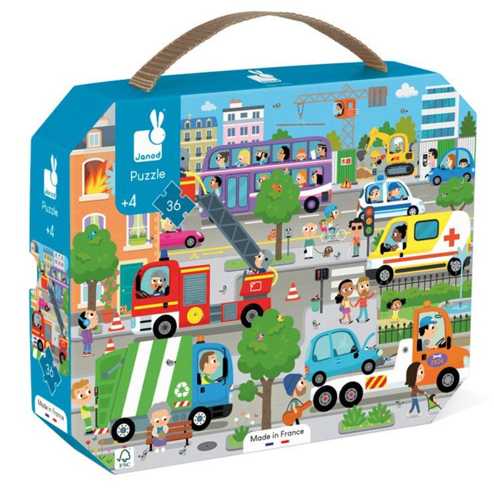 JANOD puzzle The city 4yrs+ / 36 pcs