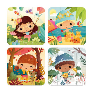 JANOD puzzle Seasons 3yrs+/ 6-9-12-16 pcs