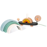 JANOD pull figure turtle + stacker 1yr+