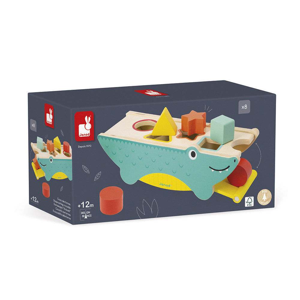 JANOD tropic shape sorter crocodile 1yr+ 3700217382674