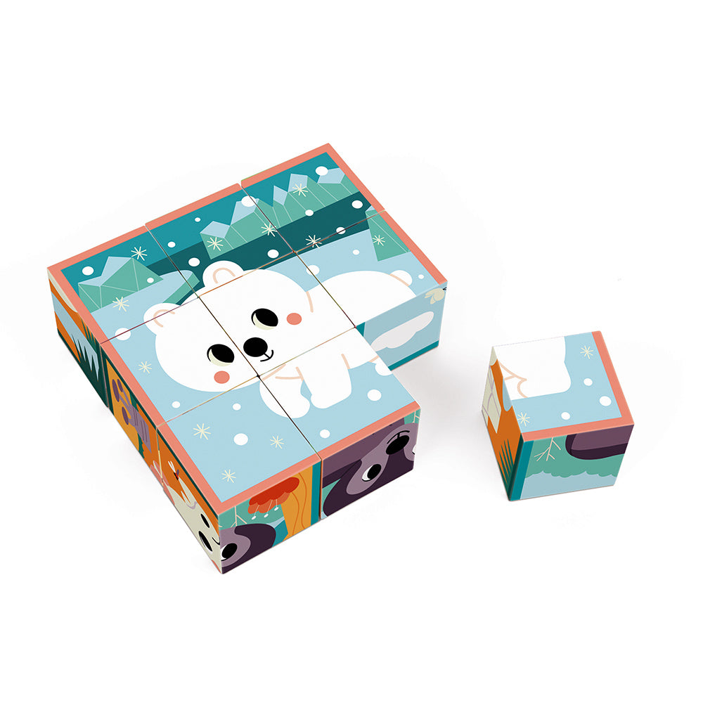 Buy JANOD x WWF block puzzle animals 2 yrs+ / 9 pcs