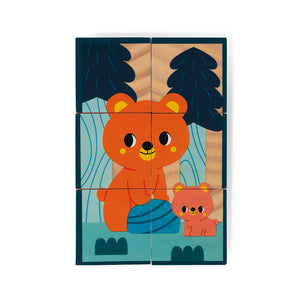 JANOD x WWF block puzzle animals young 12 months + / 6 pcs