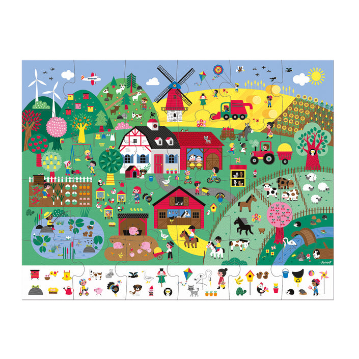 JANOD search puzzle Farm 3yrs+/ 24 pcs