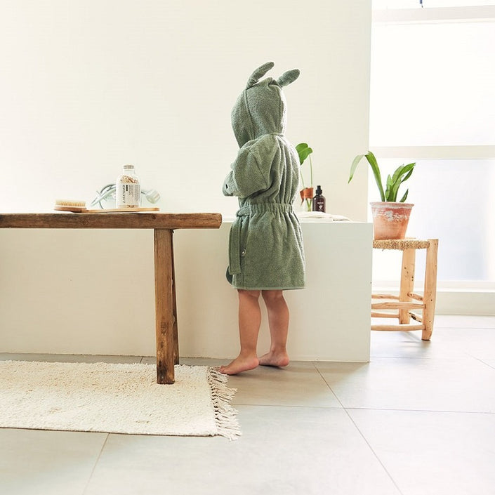 Jollein bathrobe ash green 1 yr+