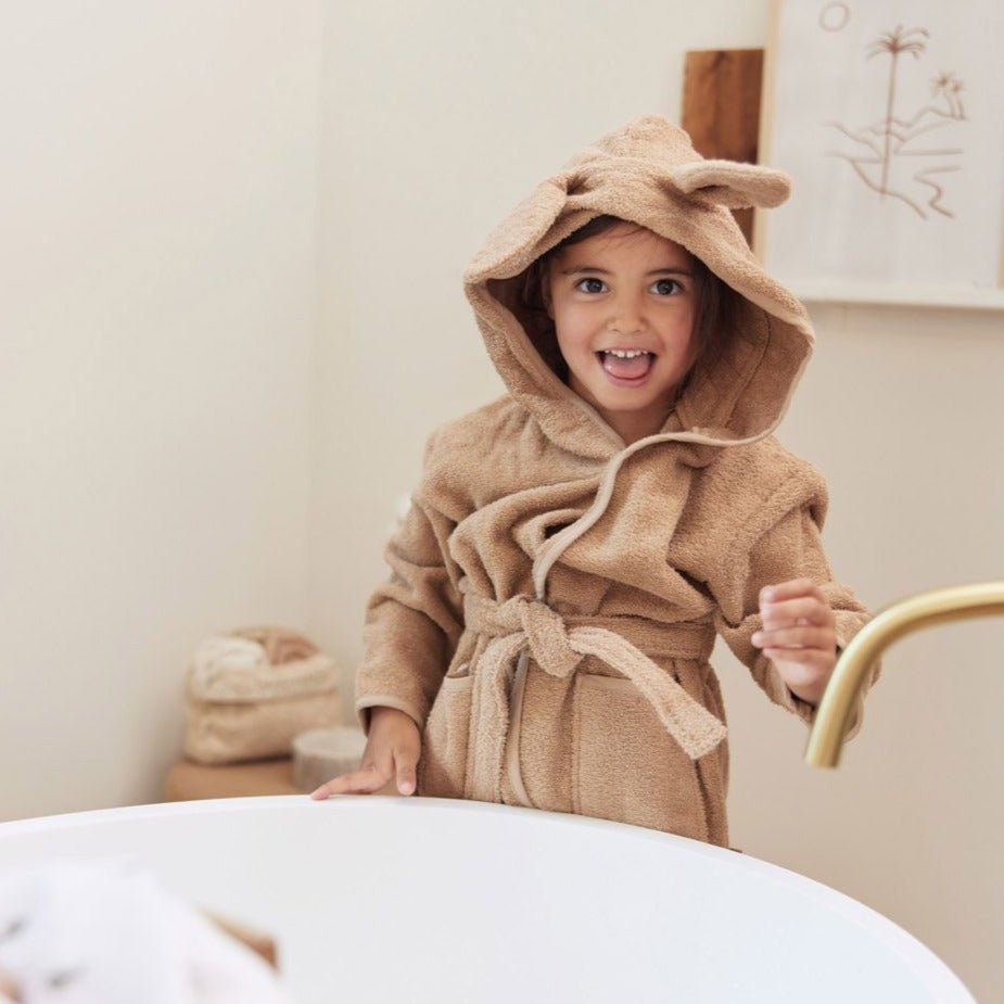 Jollein bathrobe biscuit 1 yr+ 060-808-00103