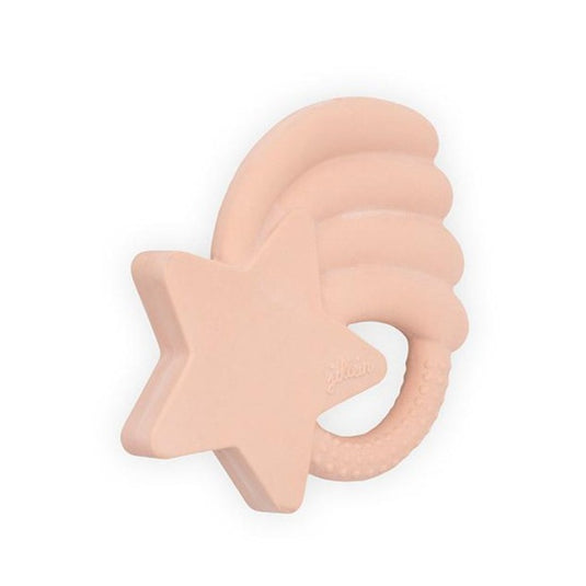 Jollein teething ring falling star pale pink