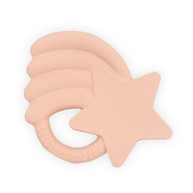Jollein teething ring falling star pale pink 8717329359468
