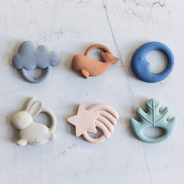 Jollein teether moon jeans blue