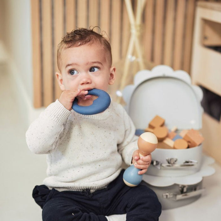 Jollein teether moon jeans blue