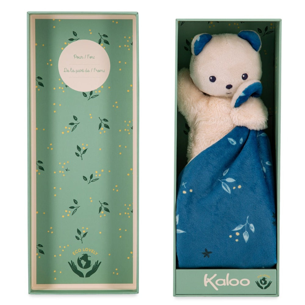 Buy Kaloo cuddle cloth bear Carre Douceur blue