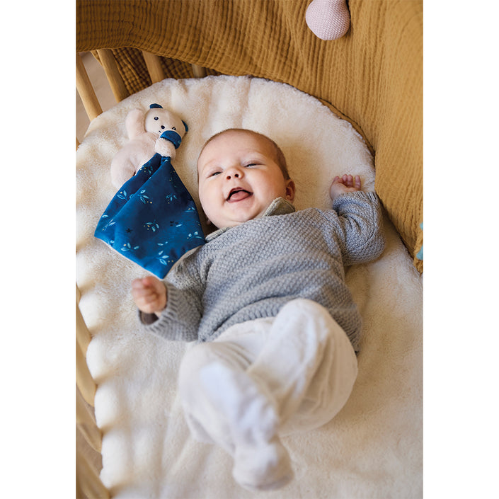 Kaloo cuddle cloth bear Carre Douceur blue