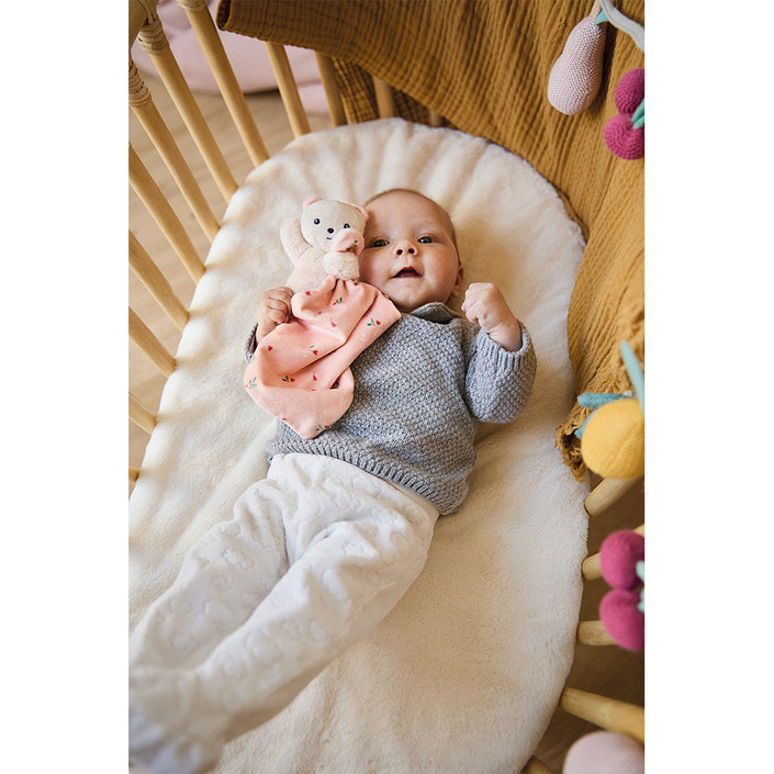 Kaloo cuddle cloth bear Carre Douceur pink