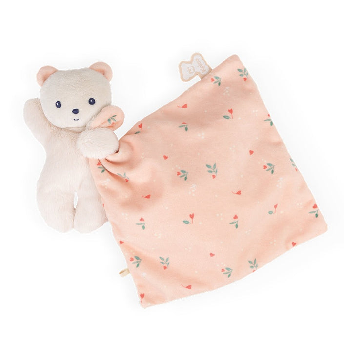 Kaloo cuddle cloth bear Carre Douceur pink