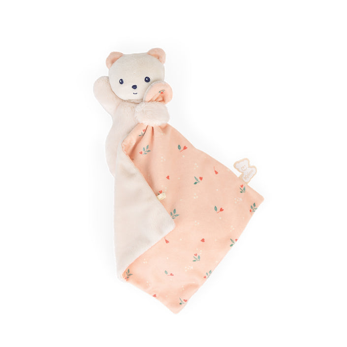 Kaloo cuddle cloth bear Carre Douceur pink