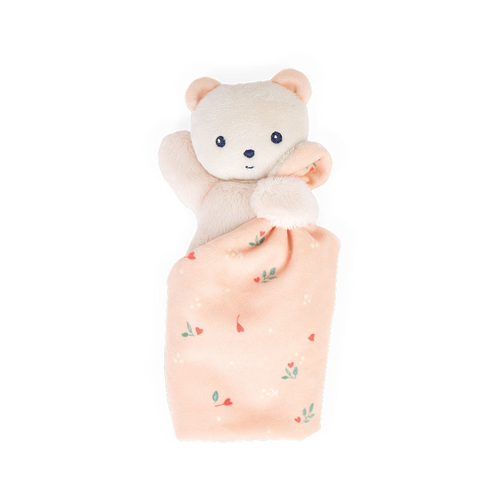 Kaloo cuddle cloth bear Carre Douceur pink