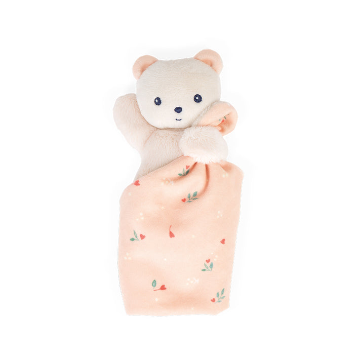 Kaloo cuddle cloth bear Carre Douceur pink