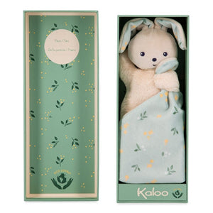 Kaloo cuddly cloth rabbit Carre Douceur green